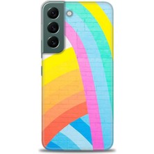 gmotp Samsung Galaxy S22 Kılıf Hd Baskılı - Renkli Duvar