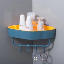 Shanhua Shop Pembe Tarzı Kancasız Köşe Banyo Rafları Banyo Aksesuarları Şampuan Duş Rafı Tutacağı Duvara Monte Depolama Rafı (Yurt Dışından)