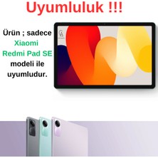 Coolacs Xiaomi Redmi Pad Se Uyumlu Kılıf 3 Farklı Stand Kalemlikli Tri Folding Tablet Kılıfı