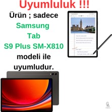 Coolacs Samsung Galaxy Tab S9 Plus Uyumlu Kılıf 3 Farklı Stand Kalemlikli Tri Folding Tablet Kılıfı