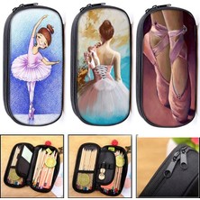 Qiuming Shop Dcqbb BL03 Stili Karikatür Bale Dans Kızları Kozmetik Kılıfları Kalemlik Çocuk Okul Çantası Çocuk Çantaları Kalem Kutusu Kız Kırtasiye Çantası (Yurt Dışından)