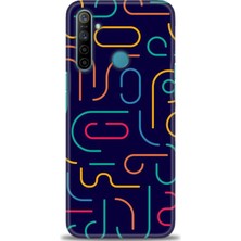 gmotp Realme 5i Kılıf Hd Baskılı - Renkli Çubuklar