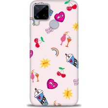 gmotp Realme C15 Kılıf Hd Baskılı - Glam Time