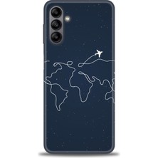 gmotp Samsung Galaxy A04S Kılıf Hd Baskılı - Uçak ve Dünya