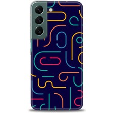 gmotp Samsung Galaxy S22 Kılıf Hd Baskılı - Renkli Çubuklar