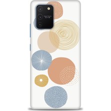 gmotp Samsung Galaxy A91 / S10 Lite Kılıf Hd Baskılı - Mavi Daireler