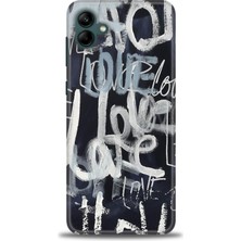gmotp Samsung Galaxy A04 Kılıf Hd Baskılı - Gri Love