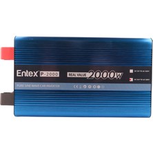 Entex 24 V Volt 2 Kw 2000 W Watt Tam Saf Sinus Solar Inverter 220 Çevirici Invertör Dijital Ekranlı Dönüştürücü