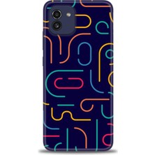 gmotp Samsung Galaxy A03 Kılıf Hd Baskılı - Renkli Çubuklar