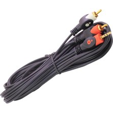 Ayt Powermaster 2rca 3.5mm Stereo Erkek Kablo 5 Metre Renkli Rca Kablo Aux Kablo Ses Kablosu