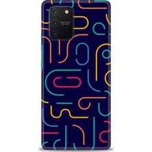 gmotp Samsung Galaxy A91 / S10 Lite Kılıf Hd Baskılı - Renkli Çubuklar