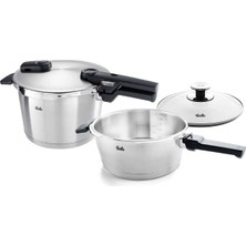 Fissler Vitaquick Premium 6+3,5 Lt Düdüklü Tencere Seti+Cam Kapak