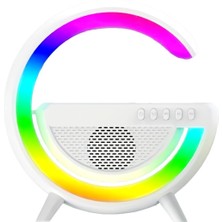 Aggiy Bluetooth Hoparlör 15W Kablosuz Wireless Şarj Rgb Masa Gece Lambası Radyo Müzik Çalar AG-2301