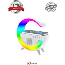 Aggiy Bluetooth Hoparlör 15W Kablosuz Wireless Şarj Rgb Masa Gece Lambası Radyo Müzik Çalar AG-2301