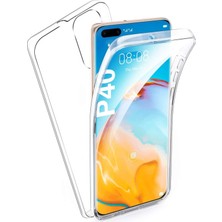 Prolysus Huawei P40 360 Derece Kılıf Full Tam Koruma Ön Arka Şeffaf Kılıf