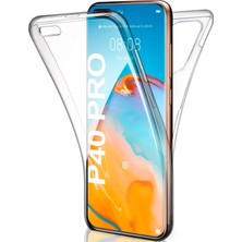 Prolysus Huawei P40 Pro 360 Derece Kılıf Full Tam Koruma Ön Arka Şeffaf Kılıf