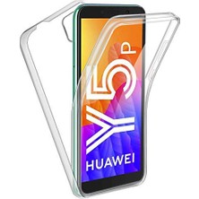 Prolysus Huawei Y5P 360 Derece Kılıf Full Tam Koruma Ön Arka Şeffaf Kılıf