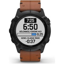 Markacase Garmin Fenix 7x / Fenix 6x / Fenix 5x Saat Kordonu, Hızlı Kolay Uyum 26 mm Yumuşak Hakiki Deri Hibrit Silikon Sweatproof Bileklik Kayış Fenix 5x Plus, Tactix Delta, Fenix 3, Enduro Için