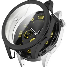 Huawei Watch Gt4 46MM Uyumlu Kasa ve Ekran Koruyucu 360 Tam Koruma Silikon Kılıf