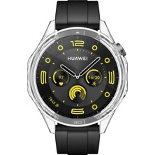 Huawei Watch Gt4 46MM Uyumlu Kasa ve Ekran Koruyucu 360 Tam Koruma Silikon Kılıf