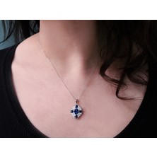 Sirius Pırlanta Safir ve Pırlanta Taşlı Göz Nuru Kolye 0404P0159