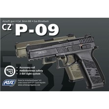 Asg Cz P09 Siyah Blowback Airsoft Tabanca