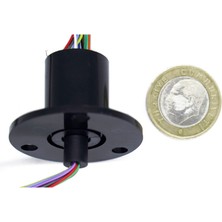 Adafruit Flanşlı Slip Ring - Rotary Konnektör 22MM Çap 12’li - 240V 2A