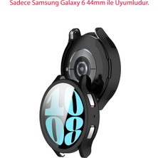 Samsung Galaxy Watch 6 44MM Uyumlu Kasa ve Ekran Koruyucu 360 Tam Koruma Silikon Kılıf