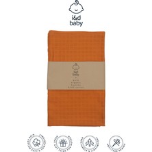 İ&DBABY 1 Adet Tarçın Renk 75X75 cm %100 Pamuk Tek Katlı Müslin Kumaş Bebek Örtüsü.