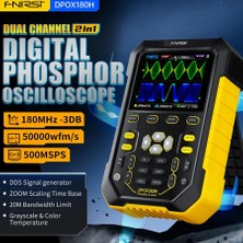 Fnırsı Fnırsı DPOX180H 2X180MHZ - 3db 50000WFMSS Dijital Osiloskop + 20MHZ Sinyal Jeneratörü - Sarı