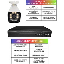 Elitcam 2 Kameralı 5mp Sony Lensli Full Hd 1080P Gece Renkli Kamera Seti 250GB Hard Disk -2K0D