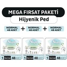 Sleepy Bio Natural Premium Plus Hijyenik Ped Mega Fırsat Paketi Normal 144 Adet