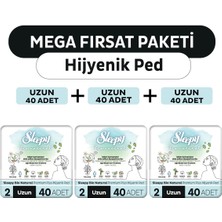 Sleepy Bio Natural Premium Plus Hijyenik Ped Mega Fırsat Paketi Uzun 120 Adet