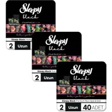 Sleepy Black Premium Plus Hijyenik Ped Mega Fırsat Paketi Uzun 120 Adet