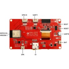 Elecrow 4.3 Inch ESP32 Hmı Ekran 480X272 Spı Tft LCD Rezistif Dokunmatik Ekran