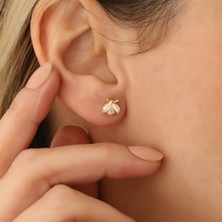 Nox Jewelry 925 Ayar Gümüş Taşlı Uğur Böceği Küpe