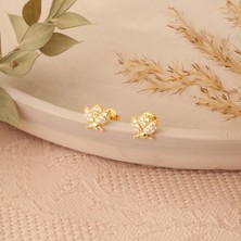 Nox Jewelry 925 Ayar Gümüş Taşlı Uğur Böceği Küpe