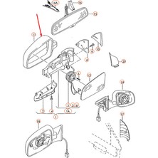 Audi A4 2005-2008 Uyumlu Sol Dış Dikiz Aynası Kapağı Kapak