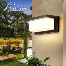 Full Reyon 3000K Günışığı 18 Watt Bahçe Duvar Apliği, Villa Dış Cephe Aplik, Kapı Giriş Aplik, Modern LED Aplik