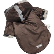 Peluşlu Mocca Küçük Irk Köpek Yağmurluğu