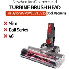 Türbin Fırça Kafası Dyson V7 V8 V10 V11 V15 LED Farlar ile Elektrikli Süpürge Zemin Aparatı (Yurt Dışından)