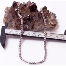 Taş Sandığı Çelik Kolye - 60 cm Geçmeli Model 3 mm