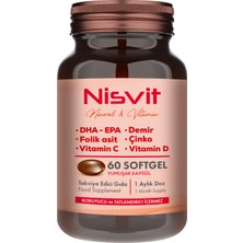 Arnis Pharma Omega 3, Epa - Dha, Demir, Folik Asit, Vitamin B, C, D, E, Çinko, Iyot Içeren Multivitamin