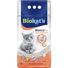 Biokat's Bianco Fresh Vanilya ve Mandalina Kokulu Topaklanan Doğal Kedi Kumu 10 Lt