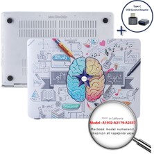 McStorey Macbook Air M1 Kılıf 13 inç A1932 A2179 A2337 ile Uyumlu Brain