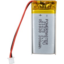 Powermaster 3.7 Volt 300 Mah Soketsiz Lityum Polimer Şarjlı Pil 5X18X38 mm Akıllı Saat Kulaklık Pili