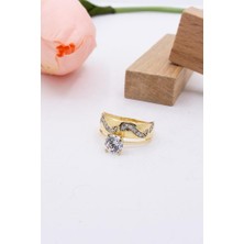 Latif Kuyumcu 14 Ayar Altın Yüzük Tek Taşlı Alyans Kadın Yüzük LKYZK1442