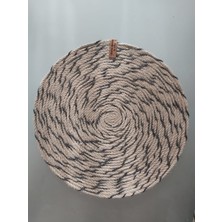 Home Decors By Özlem 2 Kişilik 2 Parça Amerikan Servis Hasır&siyah Supla Takımı Tabak Altlığı Dekorasyon Hediye Mutfak - 33X33 cm