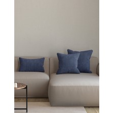 PASTEL KADİFE DOKULU KARANLIK MAVİ RENK KIRLENT YASTIK KILIFI FREEDOM SERİSİ PUNCH IÇİN UYGUN