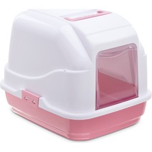 Imac My Cat Kapalı Kedi Tuvaleti Pembe 50 x 40 x 40 cm